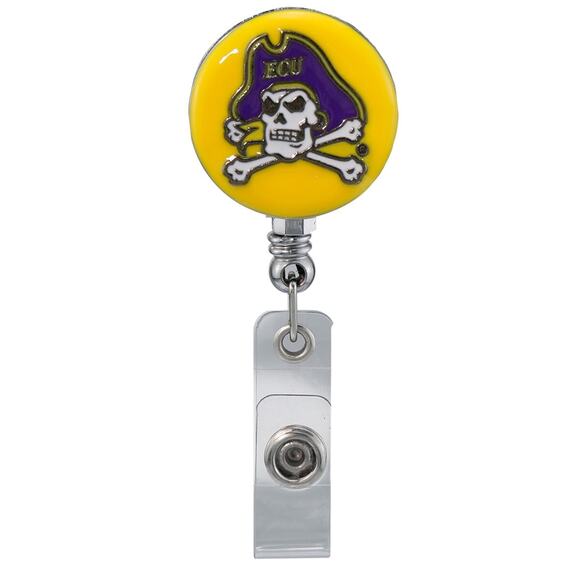 Sandol Accessories - East Carolina University Pirate Retractable Work ID Badge Reel Holder. NCAA